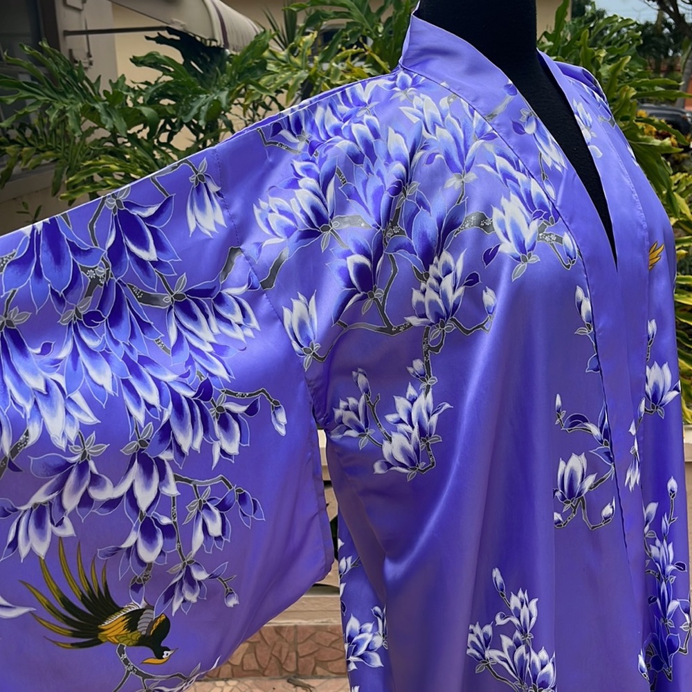 Floral Purple Women's Kimono Jacket